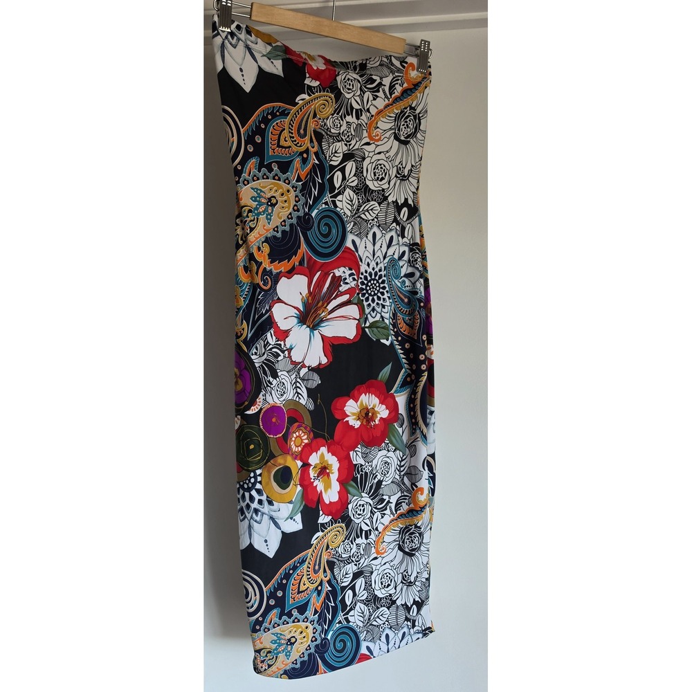 Vixen Maxi Skirt M Floral Multi-Color Long Bohemian Column Skirt